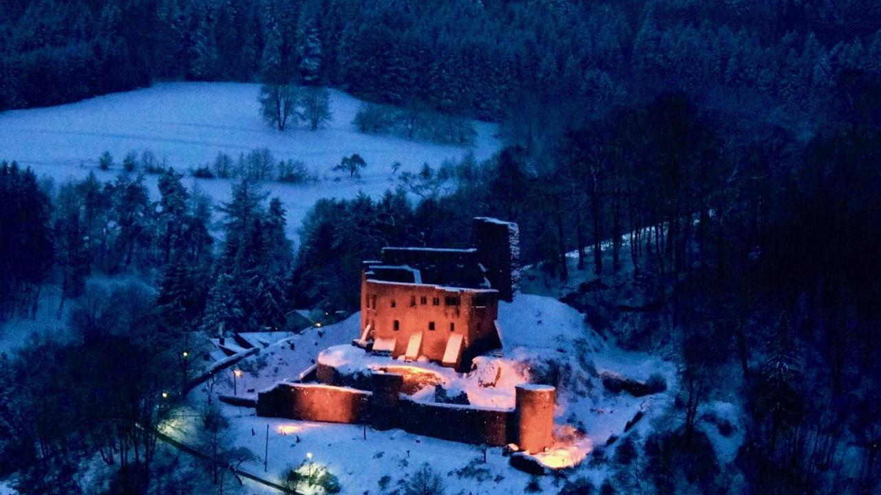 Burg Freienstein Blick 4 Sterne Mit Sauna Gammelsbach Bagian luar foto